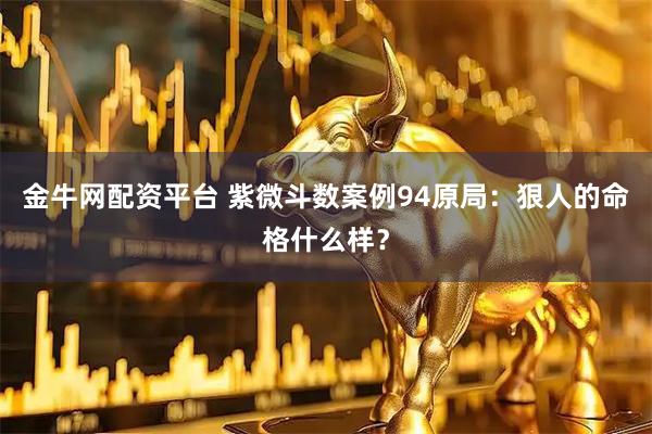 金牛网配资平台 紫微斗数案例94原局：狠人的命格什么样？